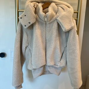ALO Yoga Cream Teddy Jacket